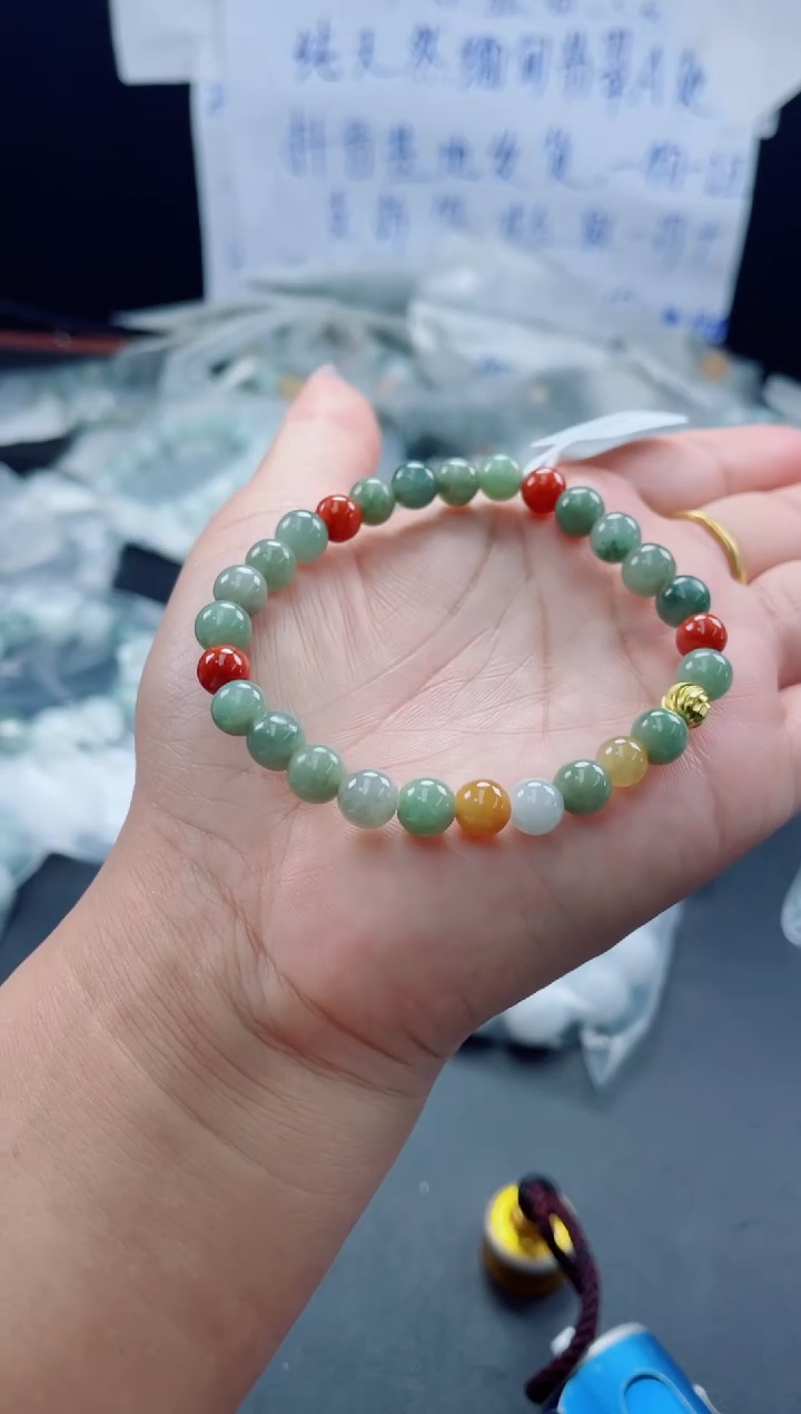 未镶嵌戒指翡翠珠串