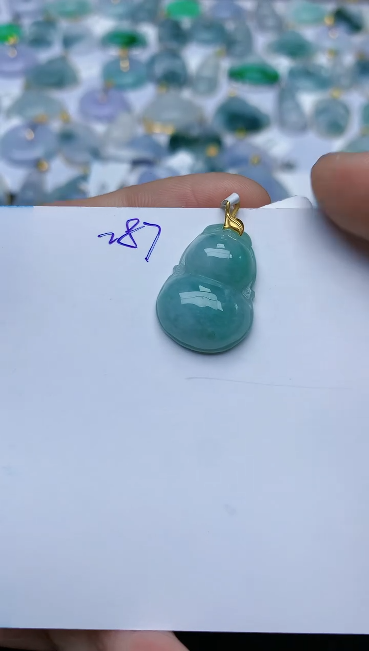 【闪购商品】翡翠颈饰18K金镶嵌天然翡翠A货    2871