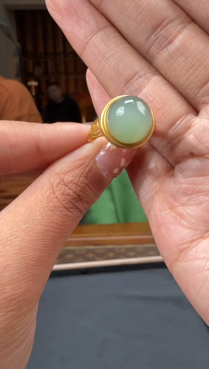 【闪购商品】和田玉9218K金镶嵌1.21星星