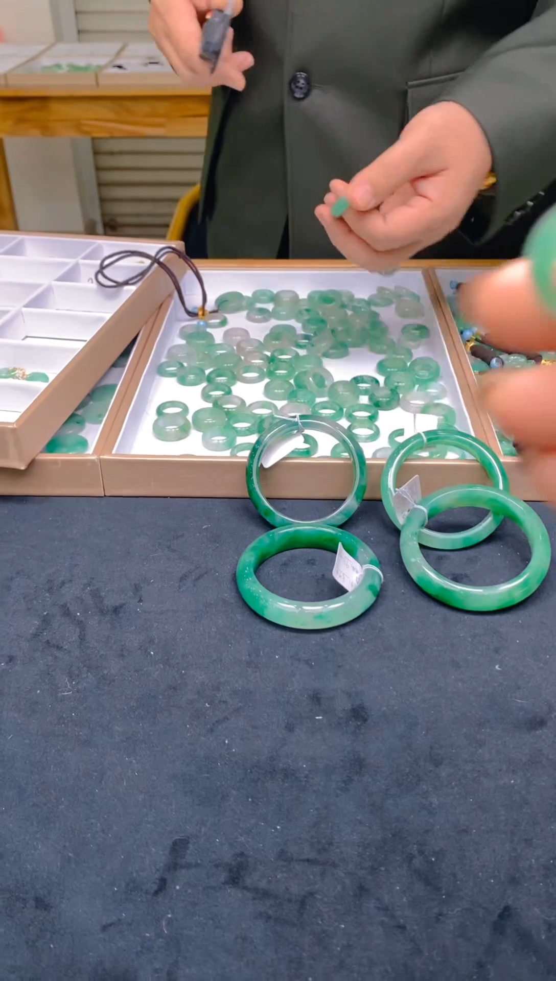 【闪购商品】石英质玉戒指未镶嵌冰美人非洲翠，官方质检发货005