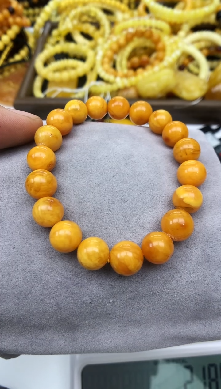 裸石琥珀未镶嵌手串