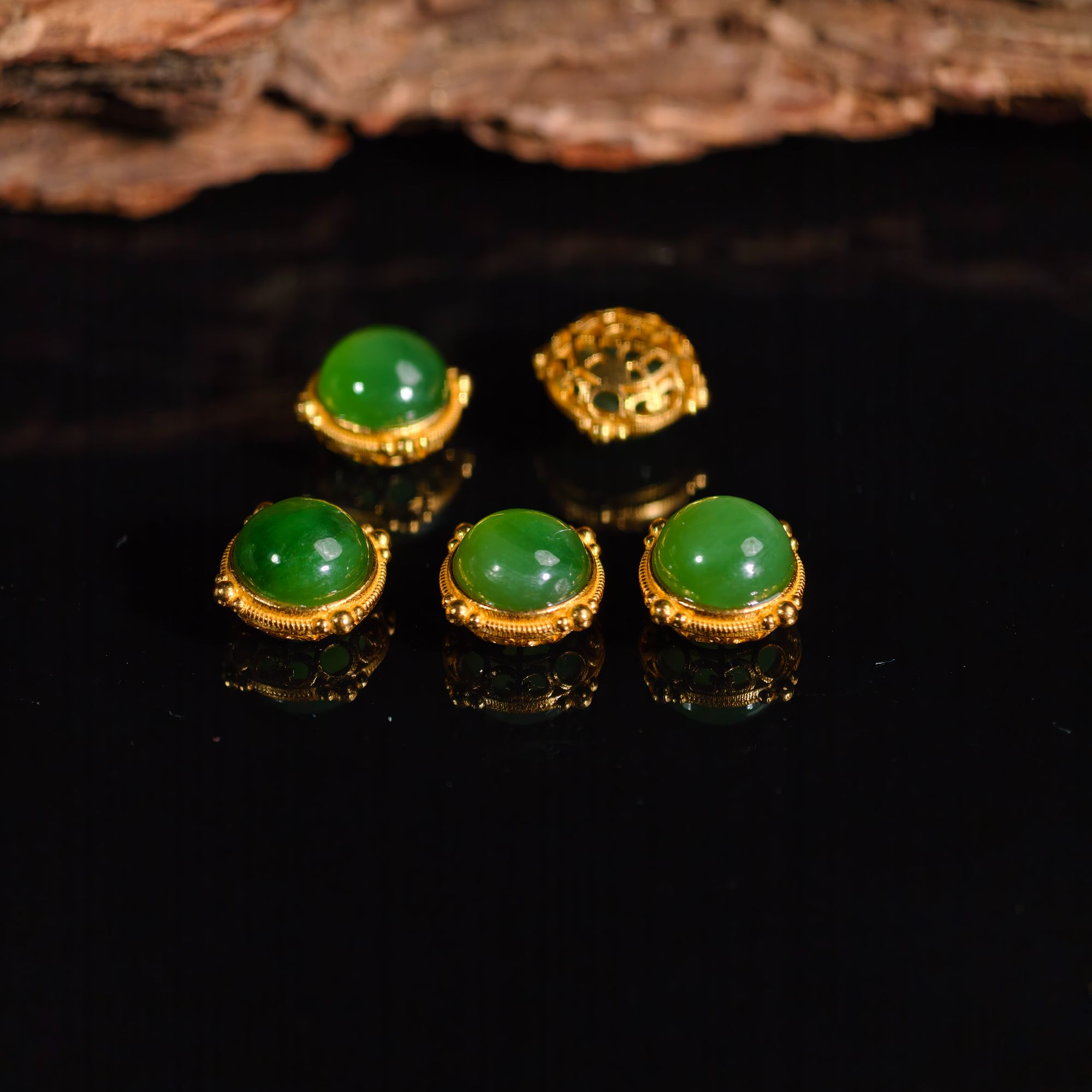 BeadsDance碧玉圆形配件 多样性发一 编号B0731