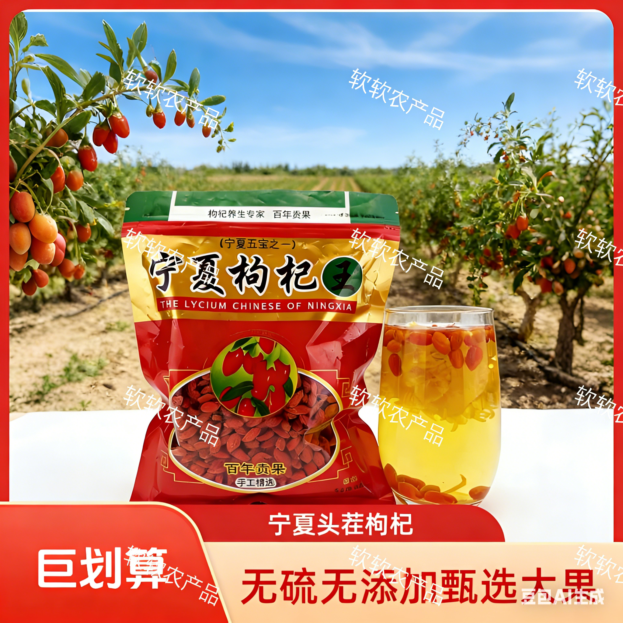 （净重枸杞，不熏硫打蜡）2025新枸杞宁夏特袋装特优枸杞子新鲜无硫n