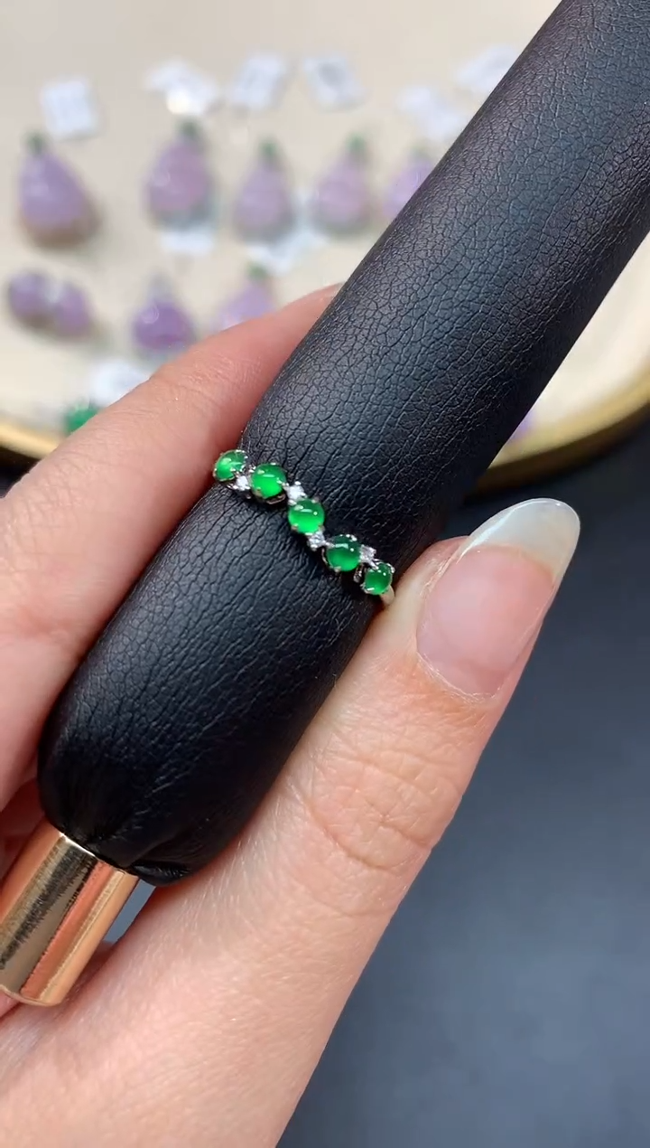 【闪购商品】翡翠戒指18K金镶嵌A200多样性发一件|2980