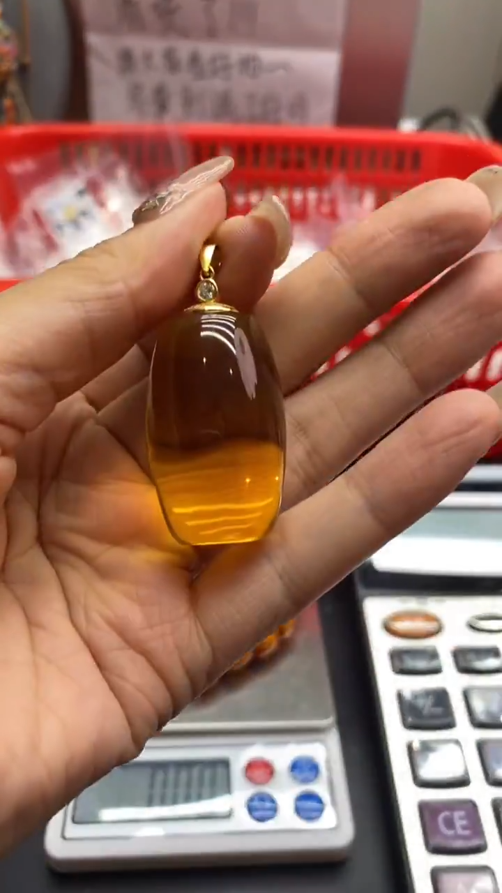 琥珀银S925镶嵌珠宝奇石君*儿1290