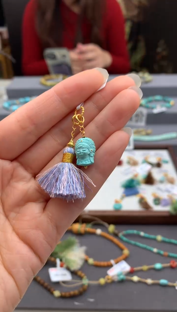 未镶嵌绿松石精工雕刻茜.C258