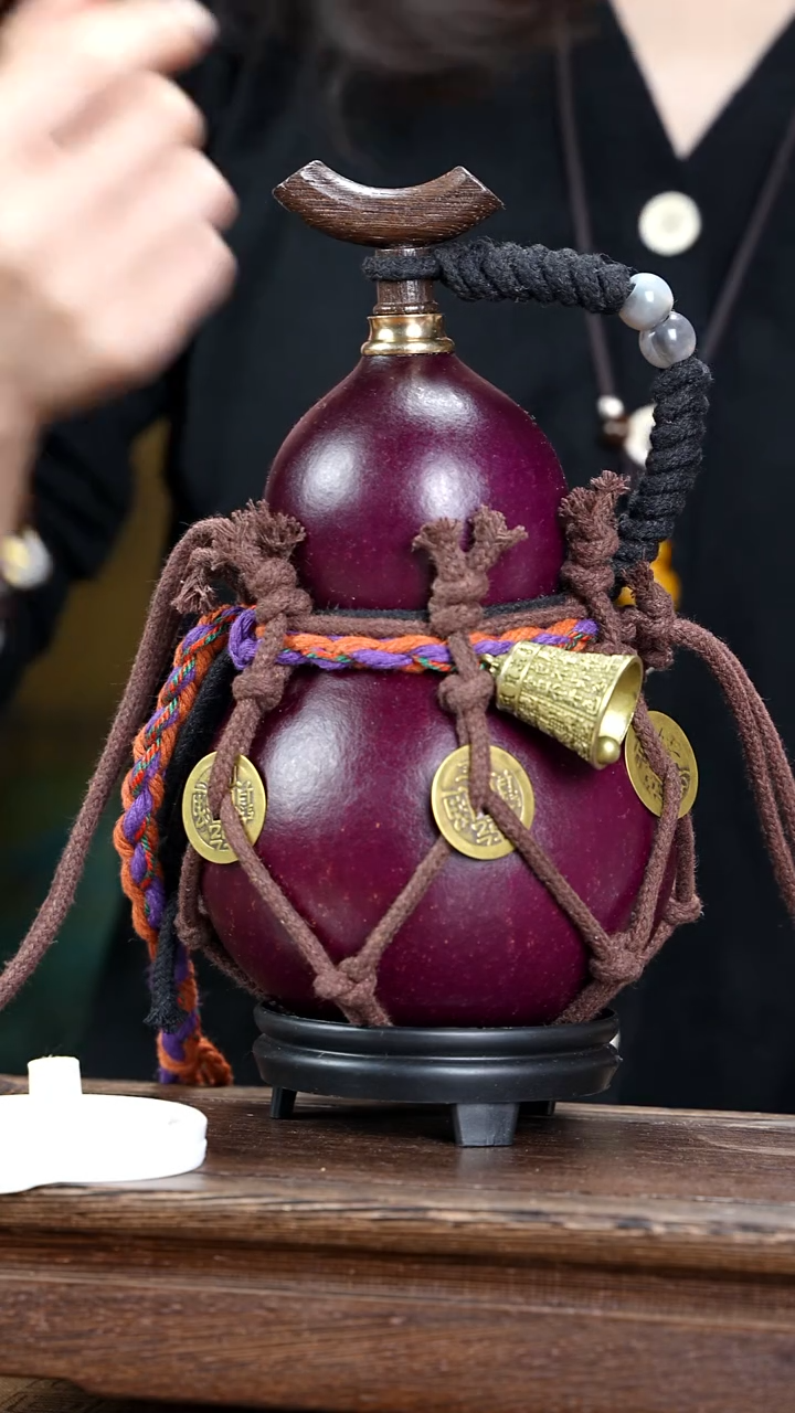 WU016网兜款大漆酒葫芦（现货现发）