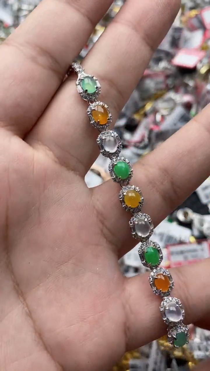 【闪购商品】翡翠戒指银S925镶嵌3333---10