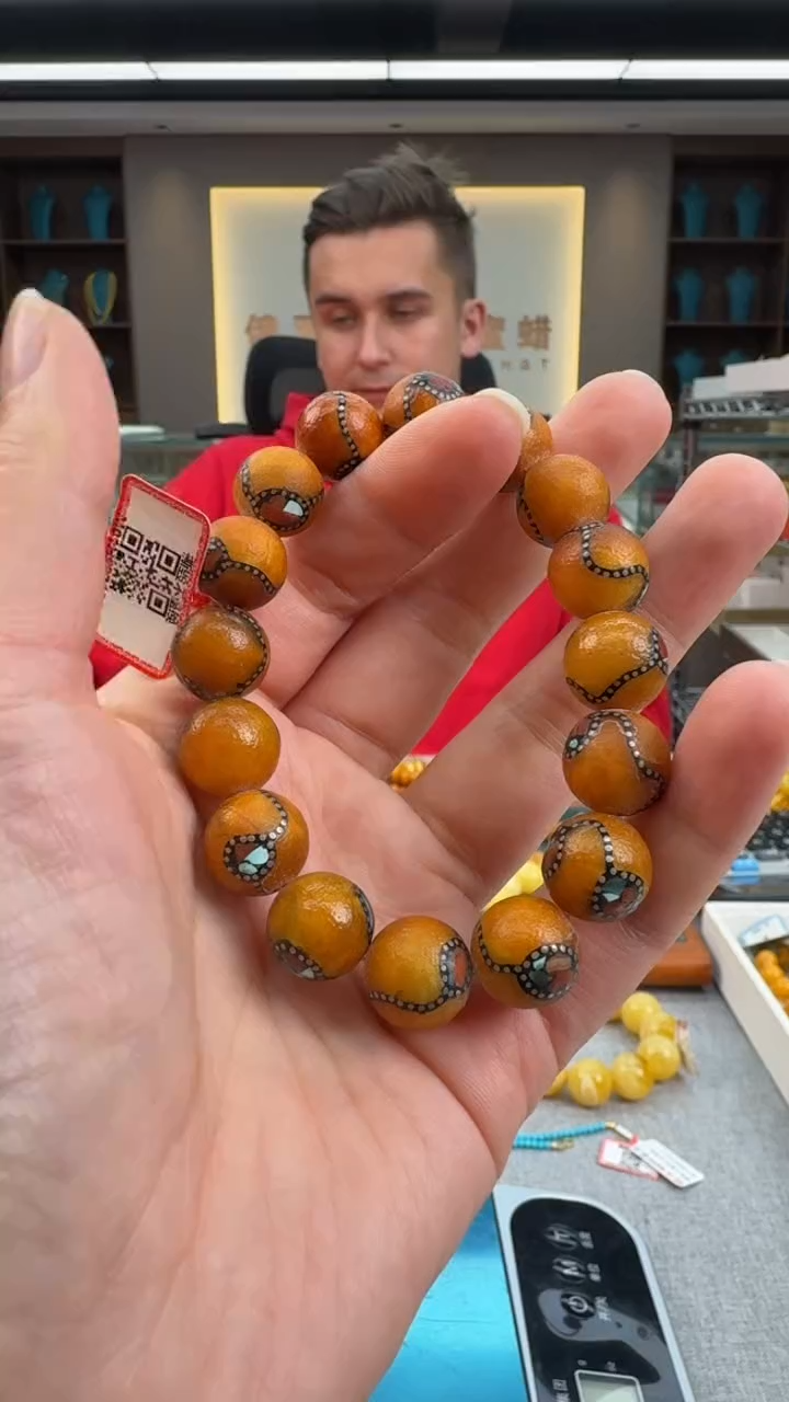 【闪购商品】琥珀手串未镶嵌秒拍号208