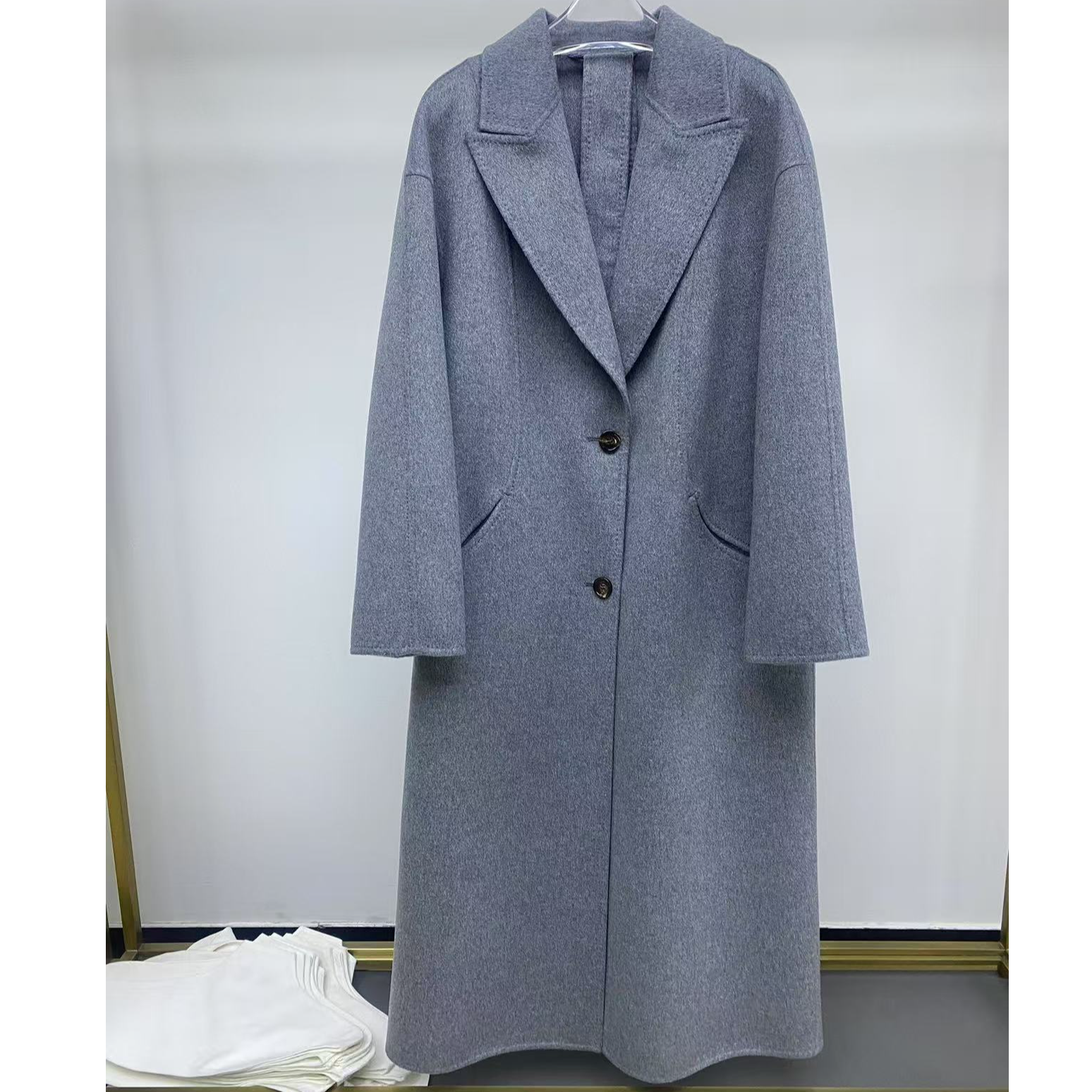 羊绒大衣正品100%纯羊绒 直播女款源头工厂批发双面呢大衣新款