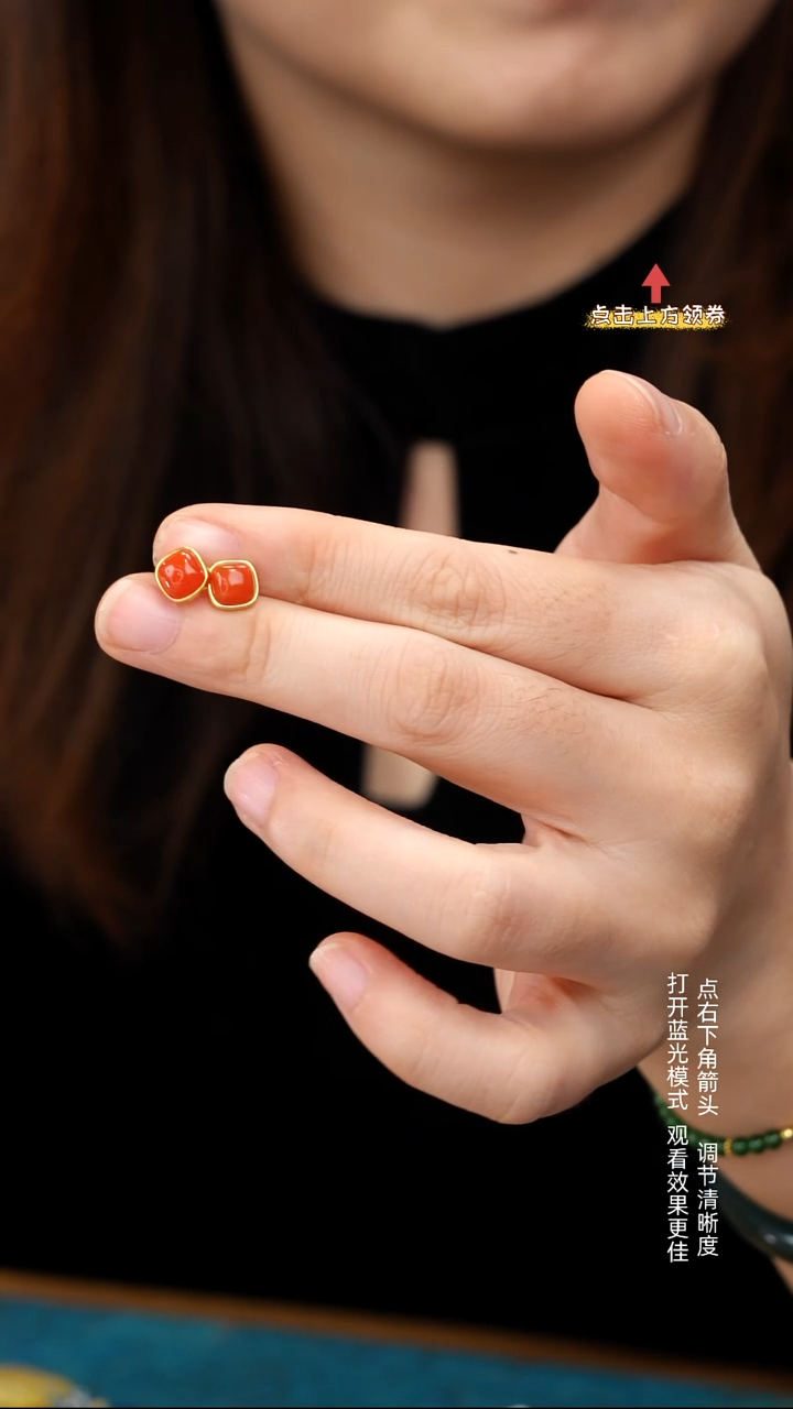 未镶嵌南红玛瑙耳饰111111