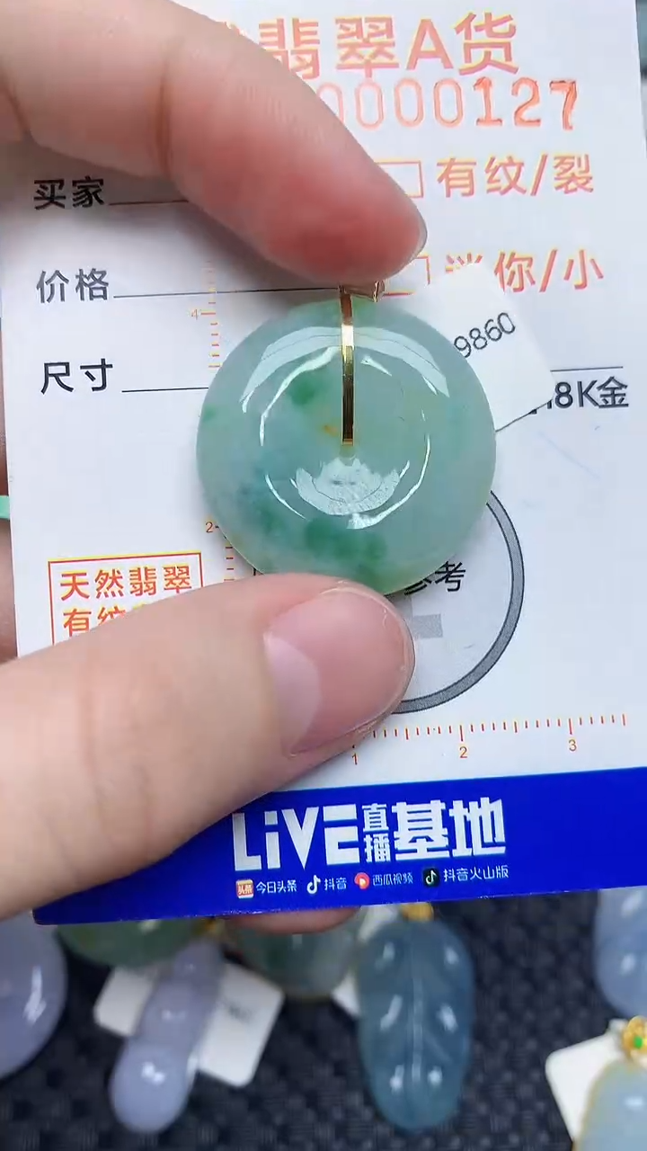 【闪购商品】翡翠颈饰18K金镶嵌45345345