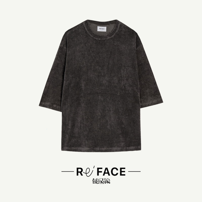 REFACE｜日本千葉比利時亞麻毛巾布六分袖短袖T恤