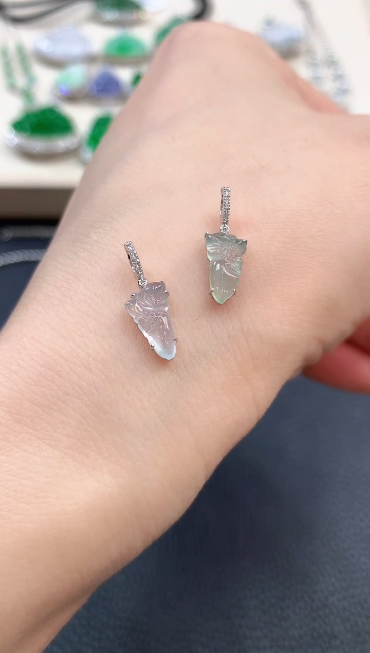 【闪购商品】翡翠吊坠(不含链)18K金镶嵌v3多样性一件发货