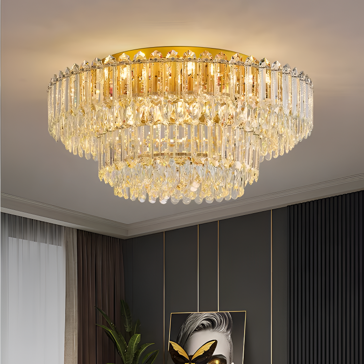 轻奢水晶灯客厅吸顶灯2025年新款现代简约大气奢华餐厅主卧室灯具
