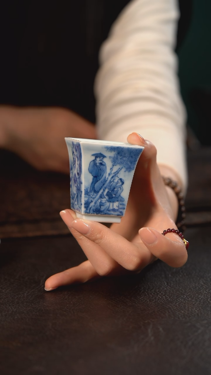 【闪购商品】杯愚公坊四爱图四方杯