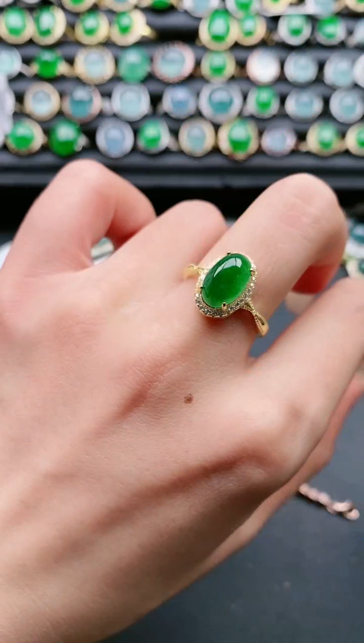 【闪购商品】翡翠戒指银S925镶嵌1111