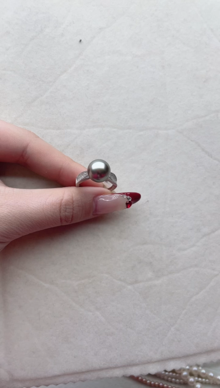 【闪购商品】海水珍珠戒指银S925镶嵌Y53