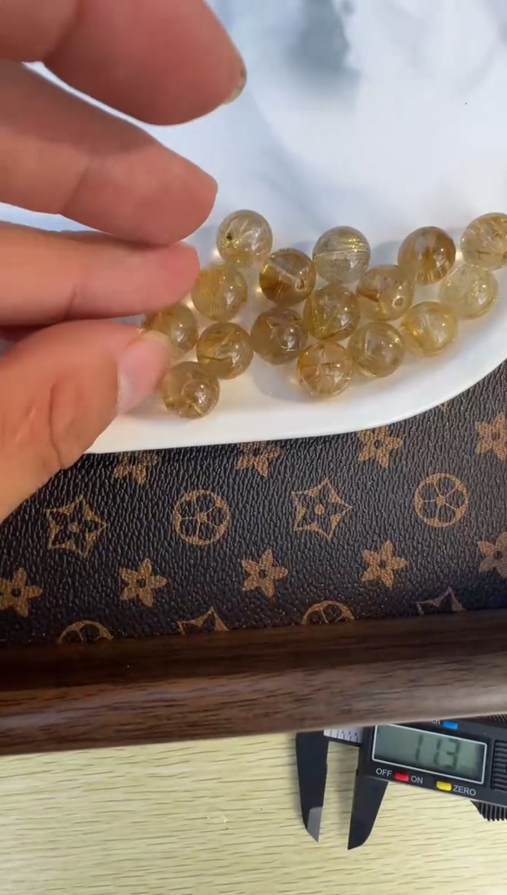 水晶手链未镶嵌11mm天然钛晶单珠多样性发一
