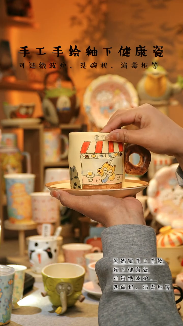 【闪购商品】杯景德镇高温釉下彩&A772