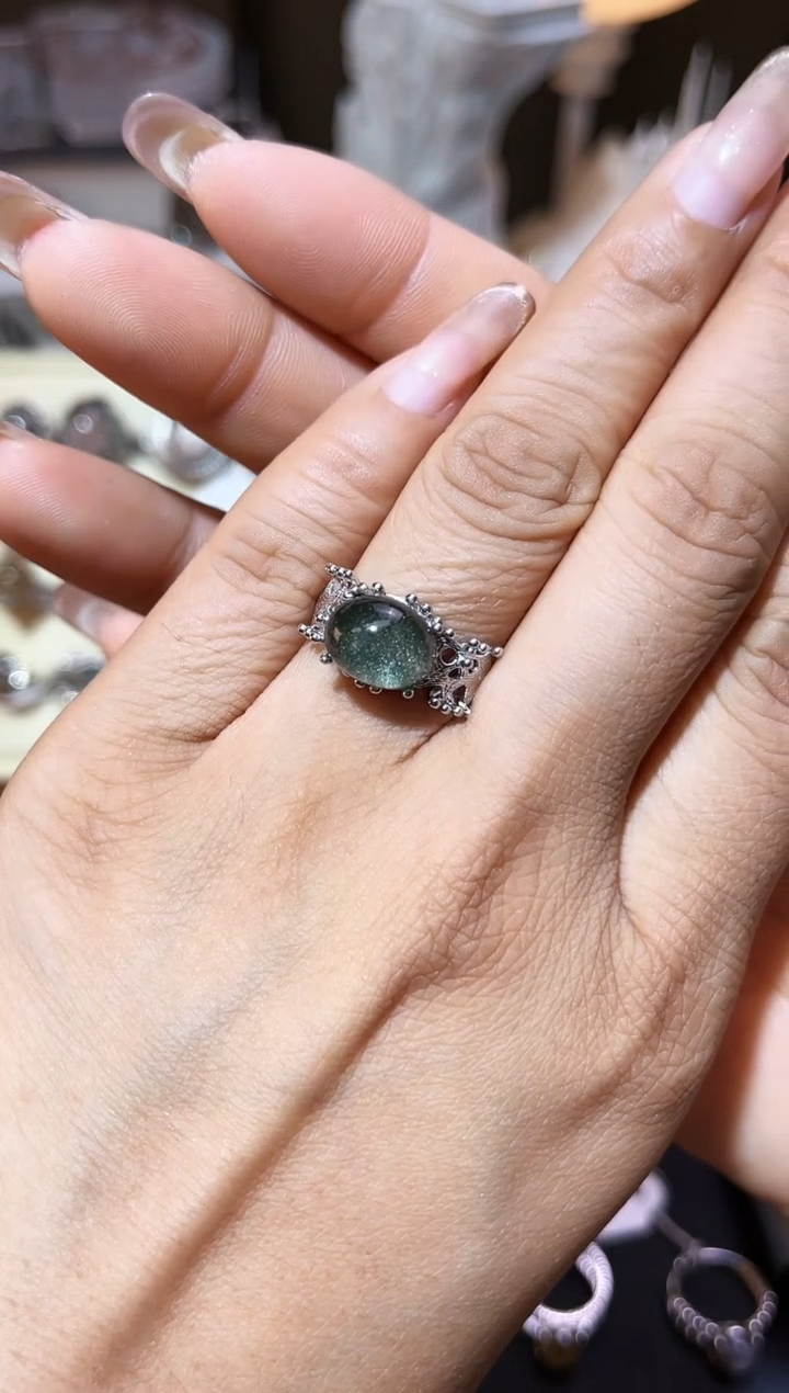 【闪购商品】水晶戒指银S925镶嵌定制