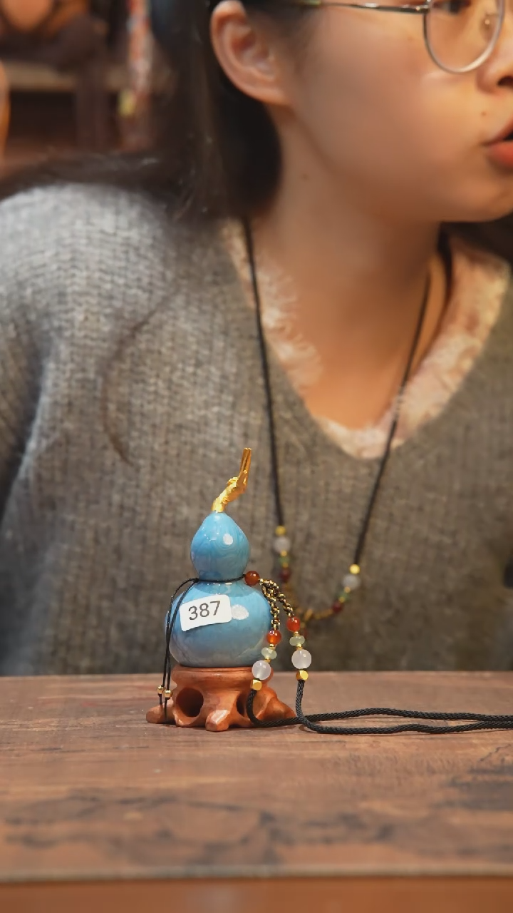 【闪购商品】387号-大漆飘漆小葫芦脖挂