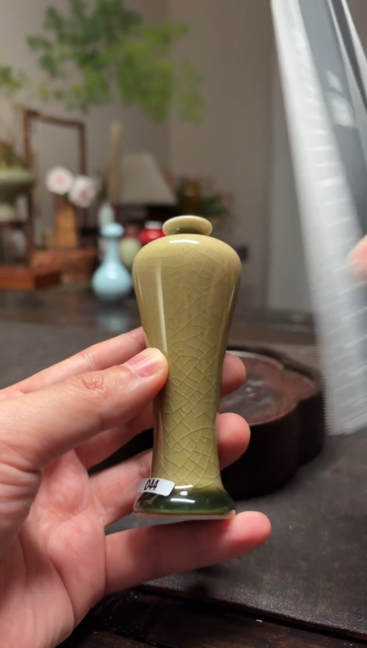 瓶陶瓷小花瓶迷你花器摆件中式（不含花）