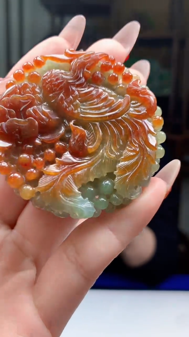 【闪购商品】定制翡翠未镶嵌1044ry-毛货挂件62