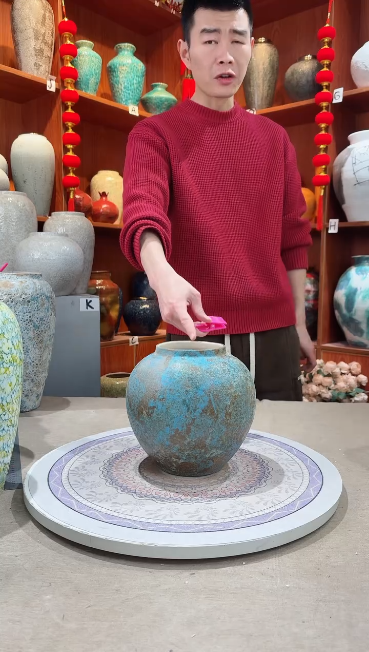 【闪购商品】瓶陶瓷花瓶 无花 微瑕a585 