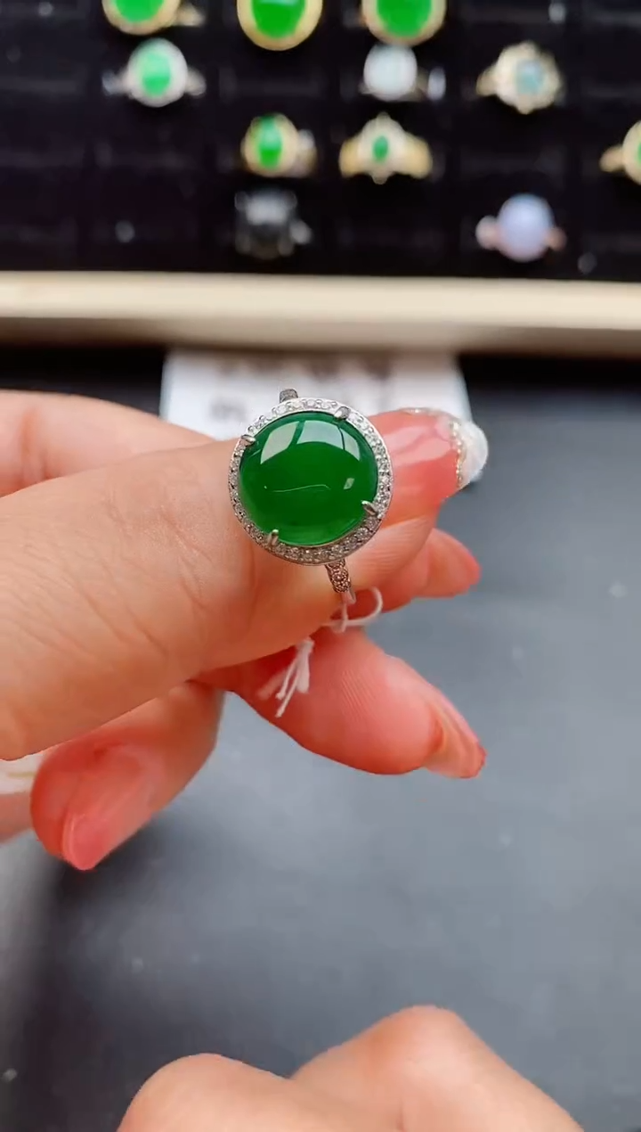【闪购商品】翡翠戒指银S925镶嵌50805