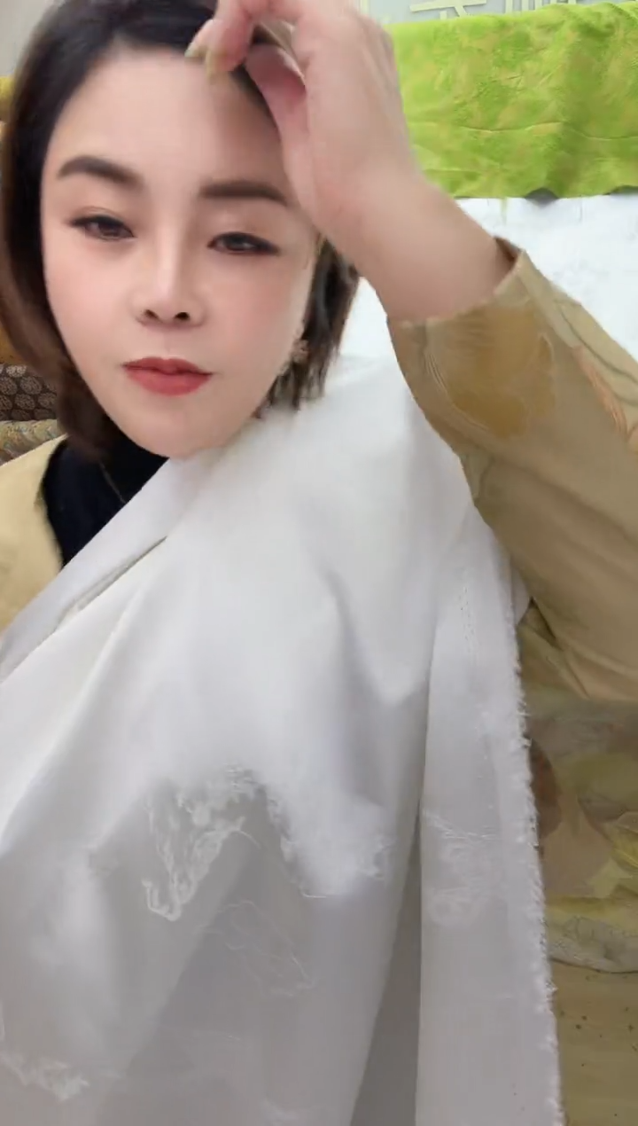 14号白色丝毛浮雕   半米价