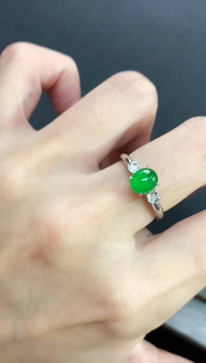 18K金镶嵌戒指翡翠170|12800