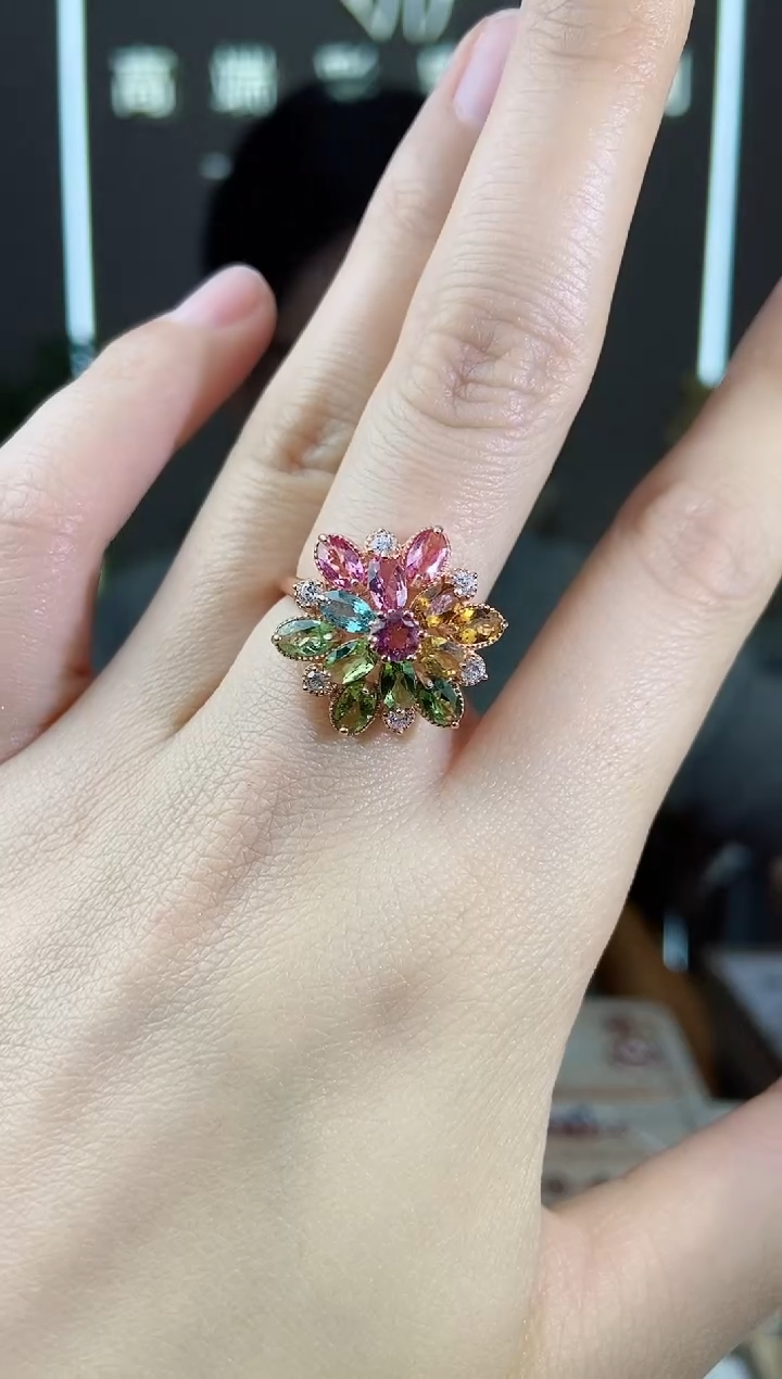 【闪购商品】碧玺手饰银S925镶嵌手饰