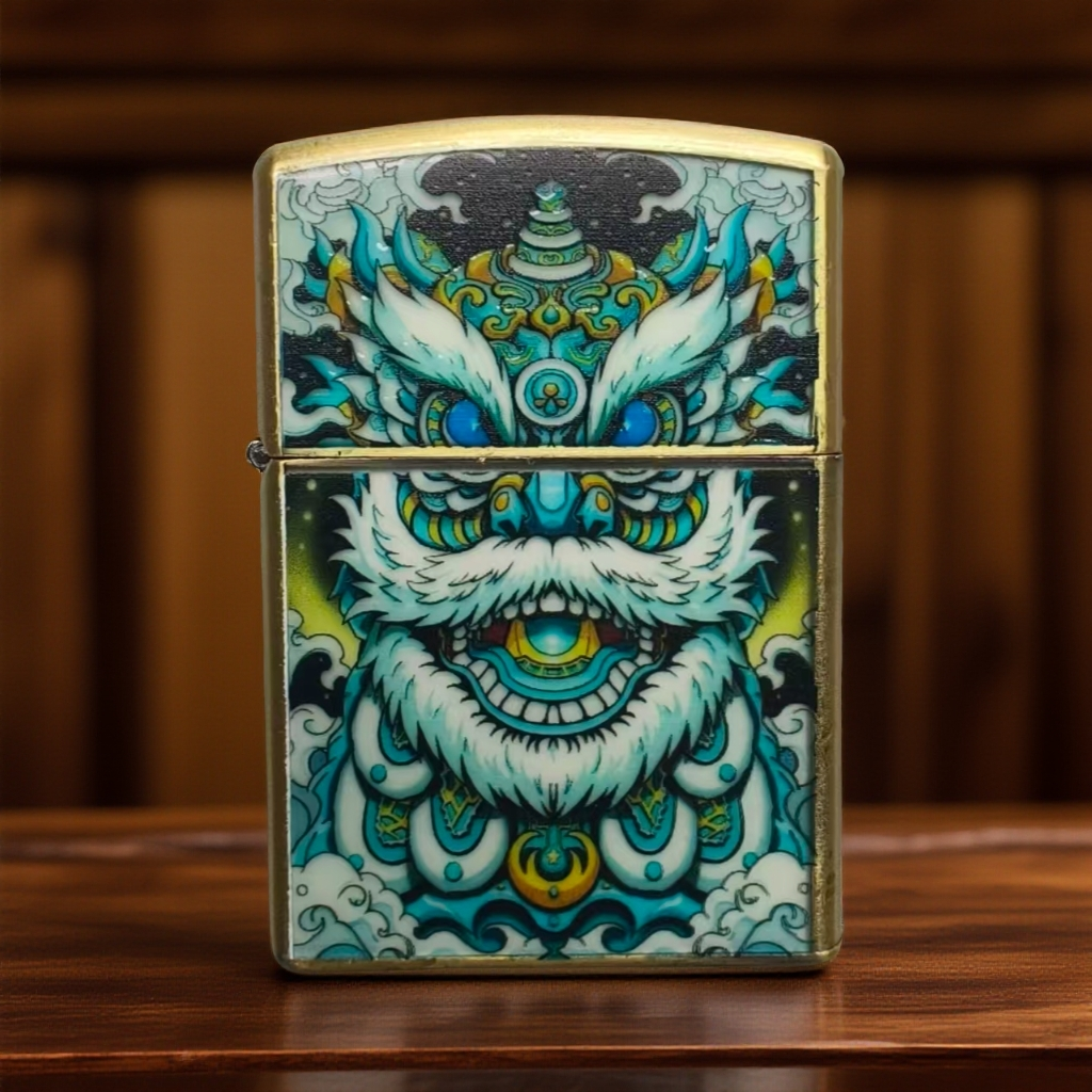 青铜夜光鸿运当头小瑞兽打火机【全新机无煤油】