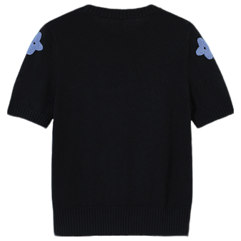 Q 夏季休闲设计师拼接简约时尚圆领百搭套头针织衫-5531