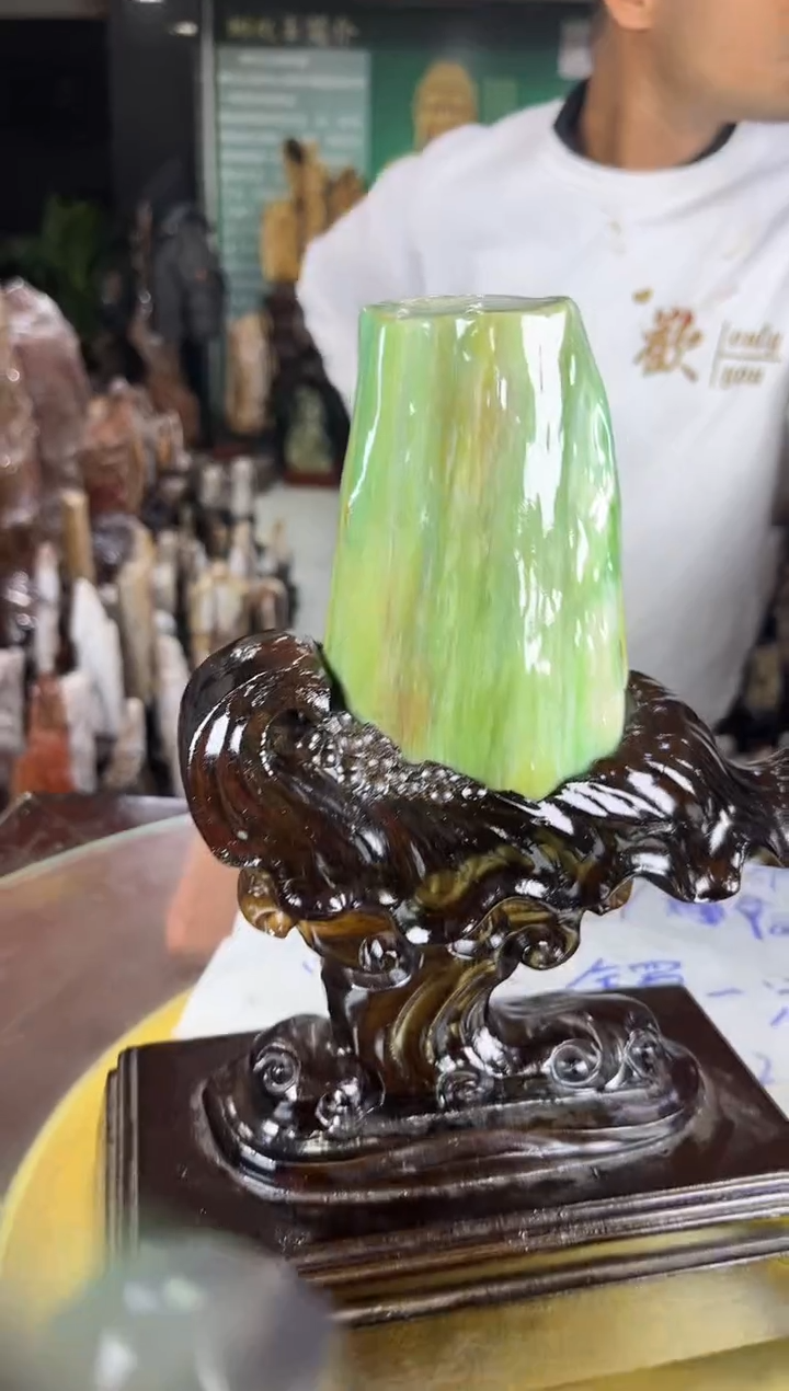 未镶嵌珠宝奇石硅化玉缅甸天然树化玉精品居家摆件