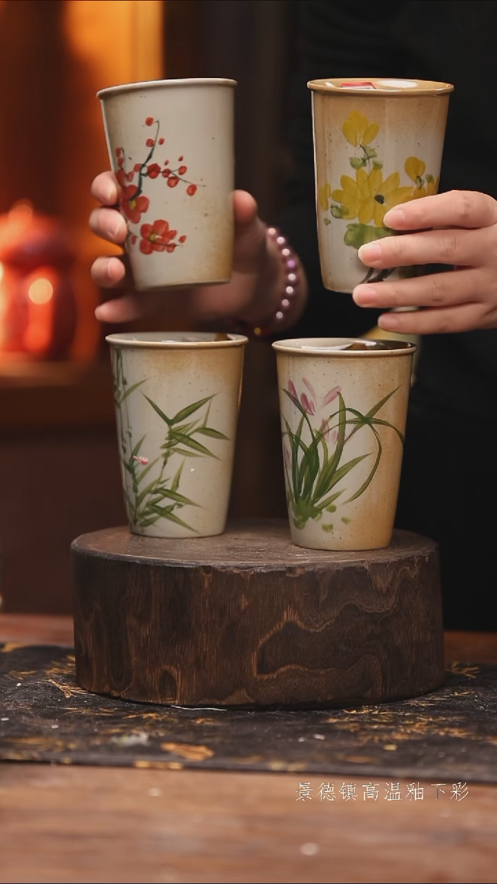 玻璃景德镇高温釉下手绘陶瓷