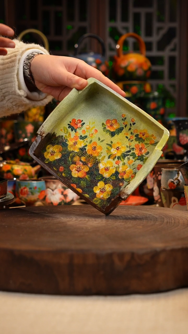 油画 手绘釉下彩