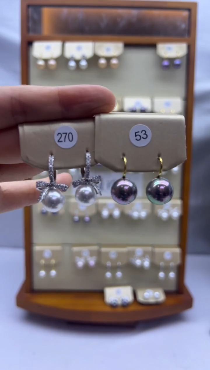 未镶嵌耳饰淡水珍珠270+53