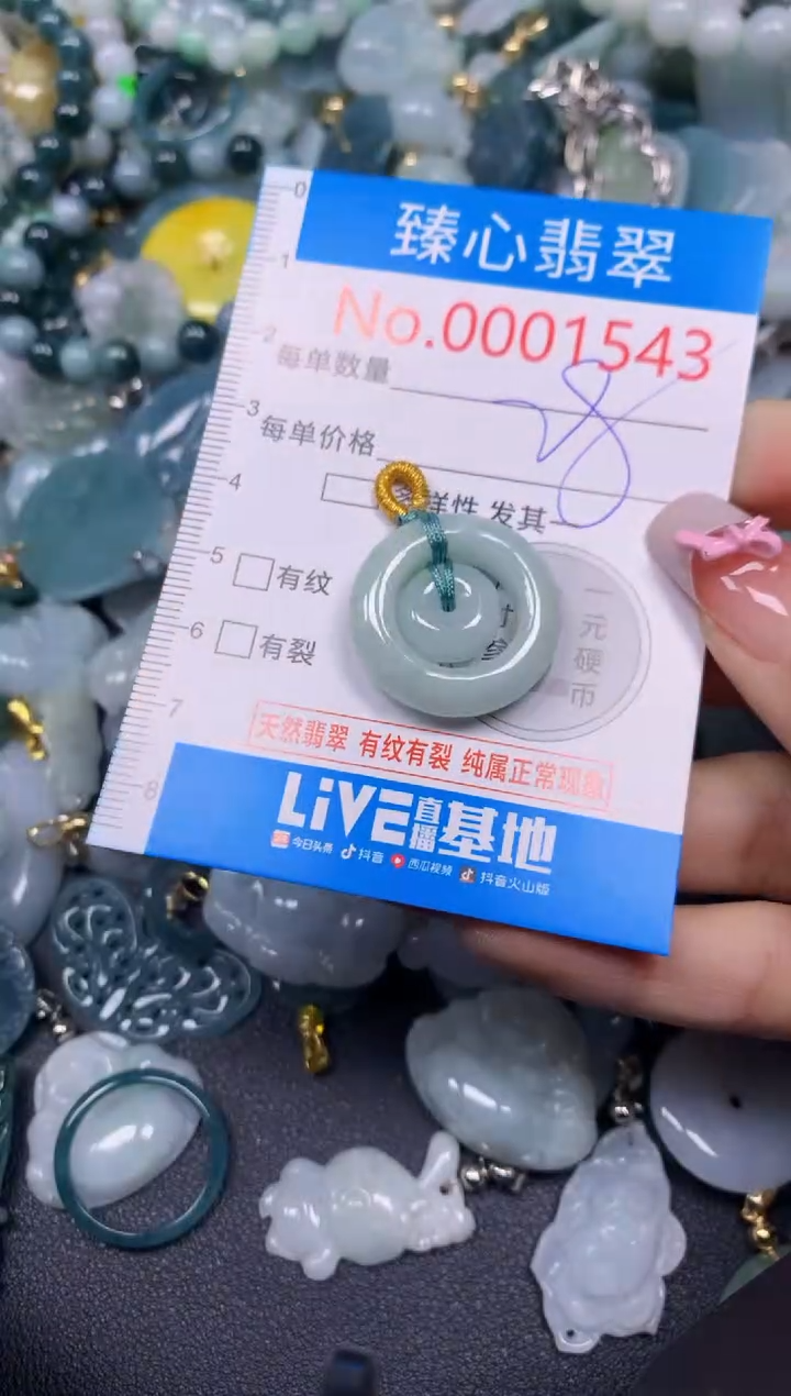 【闪购商品】翡翠颈饰未镶嵌含绳0001543