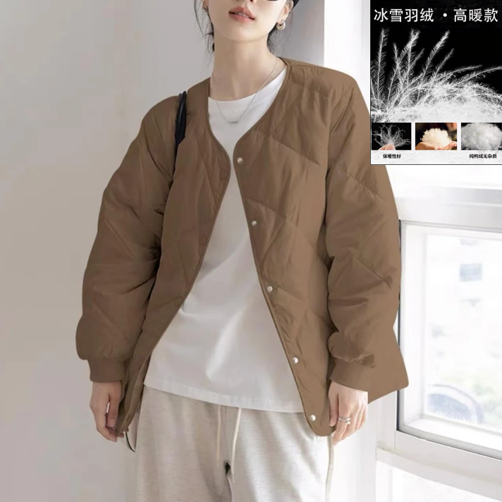 【羽绒服】索尼尔保羅冬季保暖加绒加厚款宽松外套女装3846[IWE]