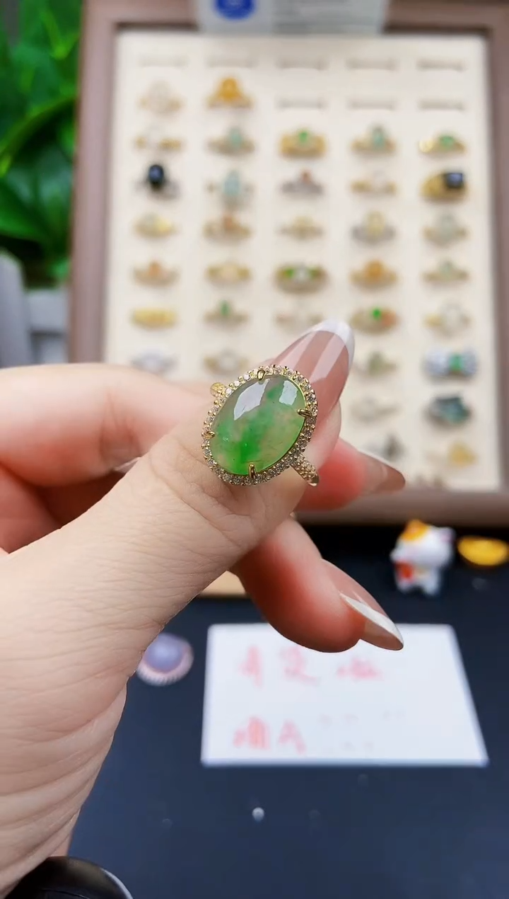 银S925镶嵌戒指翡翠02