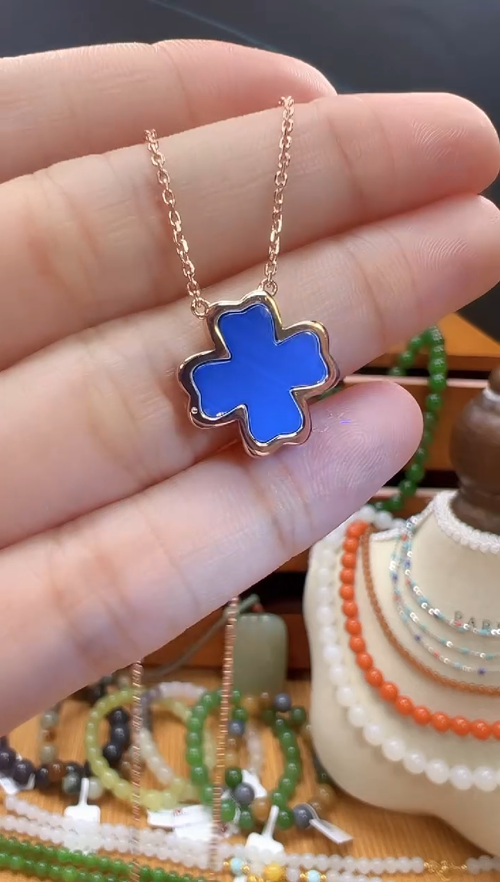 蓝珀颈饰未镶嵌多样性拍一发一 cg