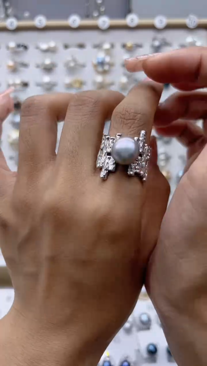 【闪购商品】淡水珍珠戒指合金37