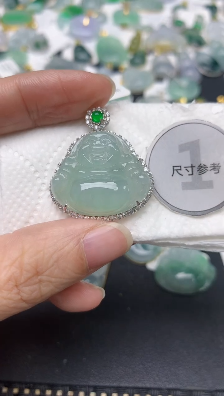 颈饰未镶嵌翡翠天然缅甸A货翡翠