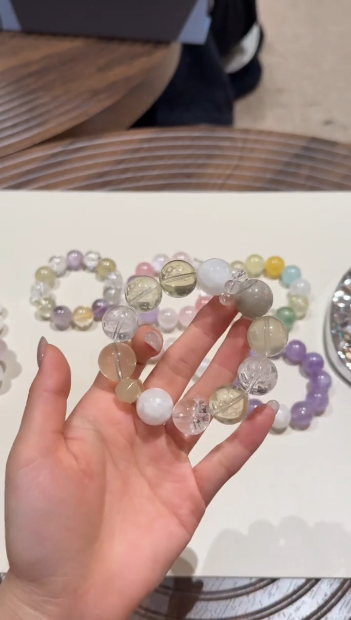 未镶嵌手串水晶） 设计款水晶手串 默认微瑕 多样性发货