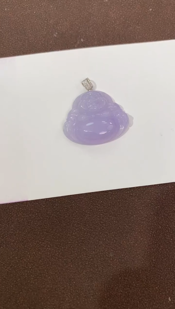 【闪购商品】翡翠颈饰18K金镶嵌天然缅甸a货翡翠