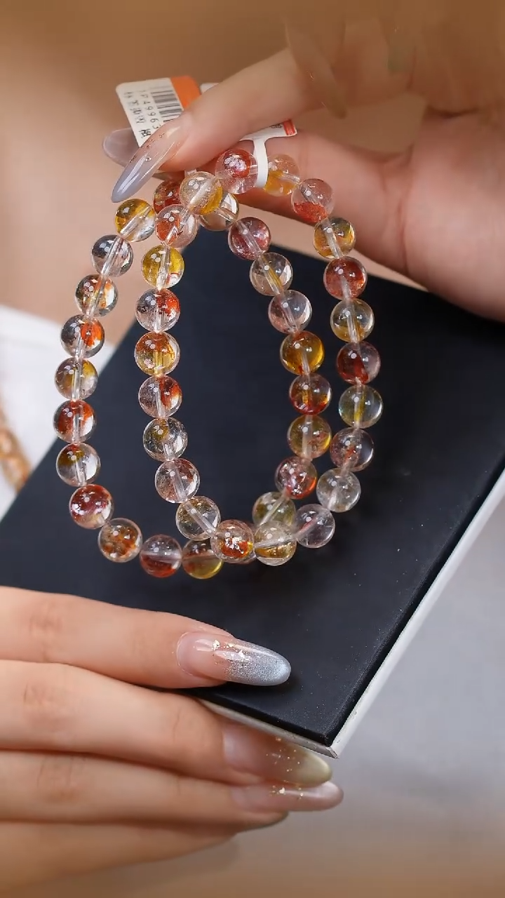 水晶手串未镶嵌锦鲤胶花8m+多样发一JP49963 宋