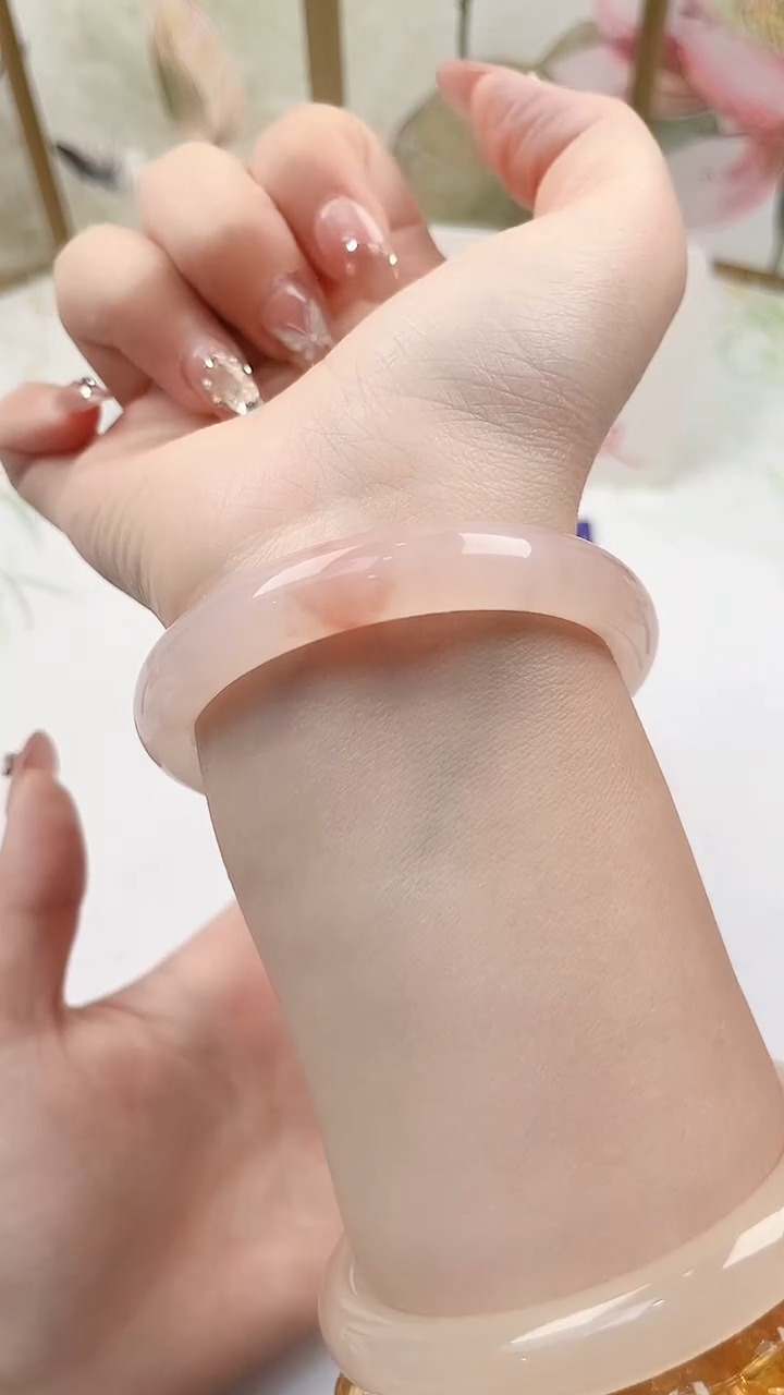 石英质玉手镯未镶嵌X155微色差59mm