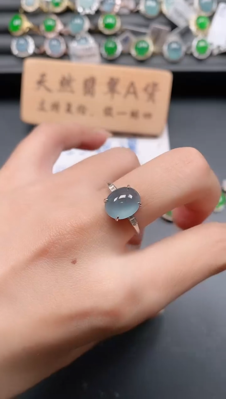银S925镶嵌戒指翡翠1111